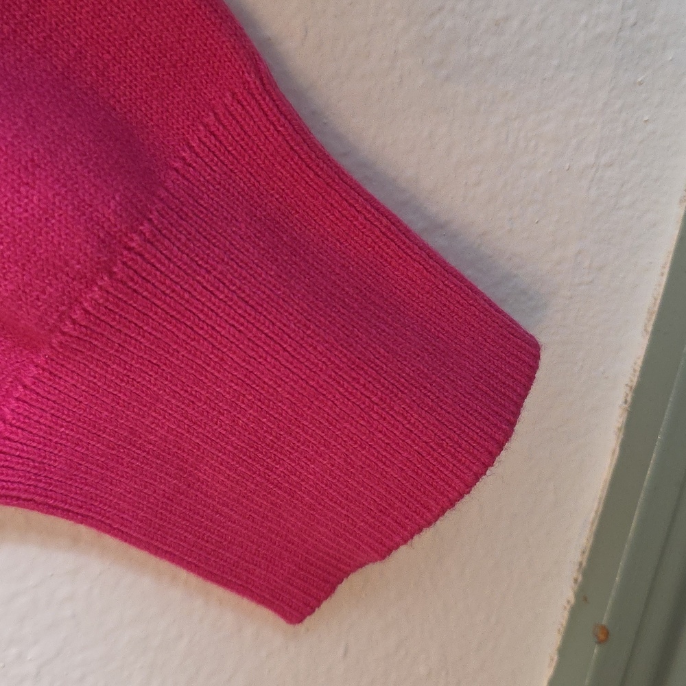 ON 34th Fuchsia Sweater XL NWT Bright Pink Knit Cozy Minimalist Preppy - Picture 7 of 14
